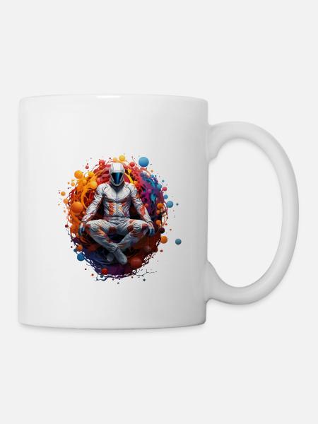 Space Yogi - Tasse - Weiß