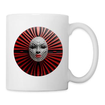 Zebra-Maske - Tasse - Weiß - Rechts