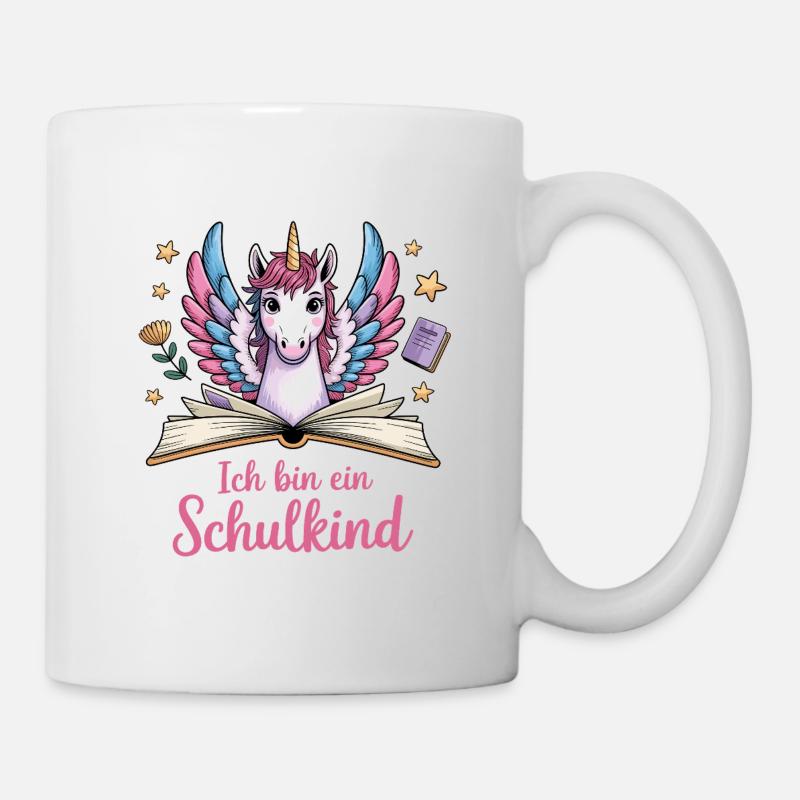 Einschulung Unicorn - I am a schoolchild - Mug - white