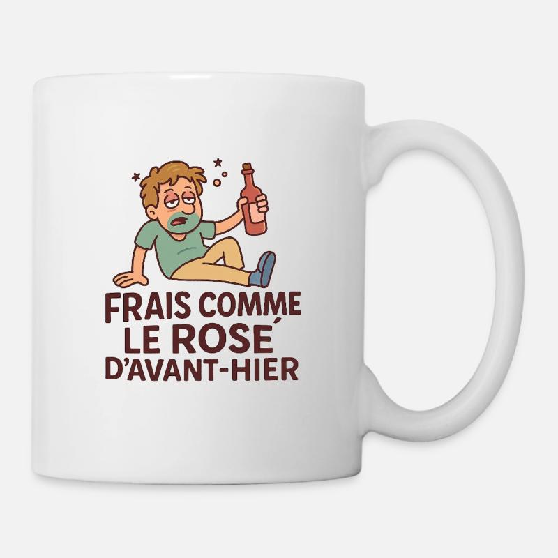 Frais comme le rosé d’avant-hier – Gueule de bois - Mug blanc - blanc