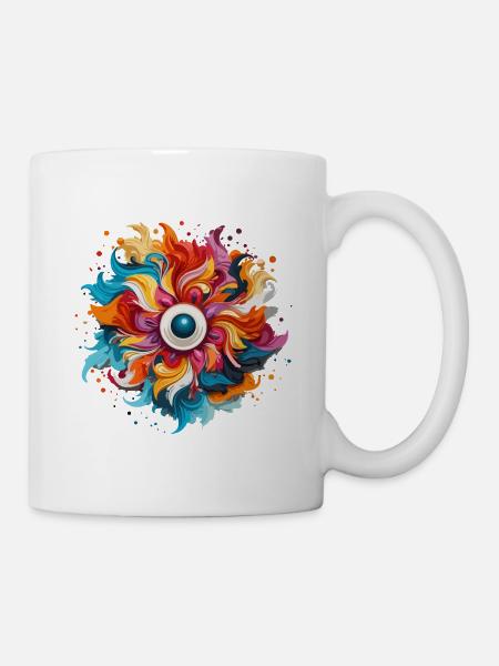 Farbenauge - Tasse - Weiß