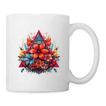 Flower triangle - Mug - white - Right