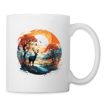 Deer in the Autumn Circle - Mug - white - Right