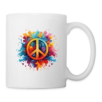 Peace Zeichen - Tasse - Weiß - Rechts