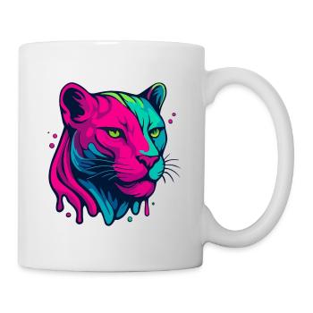 Neon Panther - Tasse - Weiß - Rechts