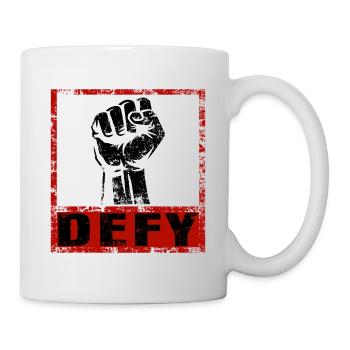 Strong & Clear – Statement Tee DEFY - Mug - white - Right