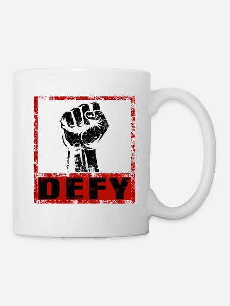 Strong & Clear – Statement Tee DEFY - Mug - white