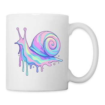 Pastell-Schnecke - Tasse - Weiß - Rechts