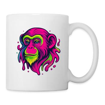 Neon Affe - Tasse - Weiß - Rechts