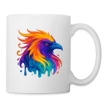 Neon-Adler - Tasse - Weiß - Rechts