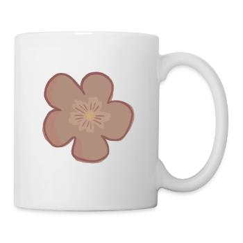 Rosa Blume - Tasse - Weiß - Rechts