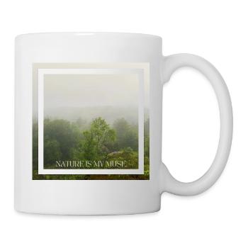 Nature is my inspiration. Die Natur ist meine - Tasse - Weiß - Rechts
