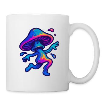 Neon Pilzläufer - Tasse - Weiß - Rechts