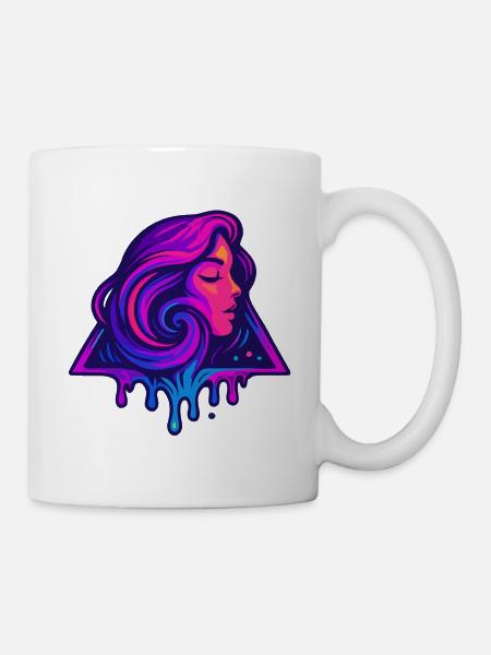 Dreieck Profil - Tasse - Weiß
