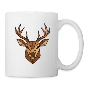 Polygon Hirsch - Tasse - Weiß - Rechts