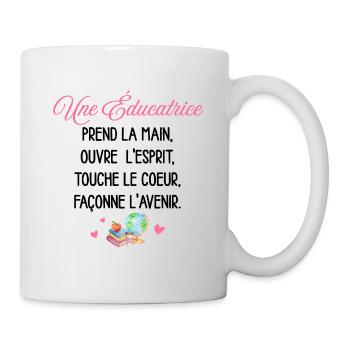 Une éducatrice, une guide pour la vie - Mug blanc - blanc - Droite