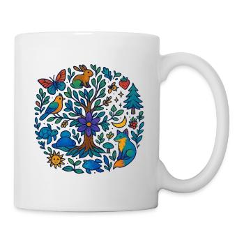 Waldfreunde im Naturkreis – für Natur-&Tierfreunde - Tasse - Weiß - Rechts