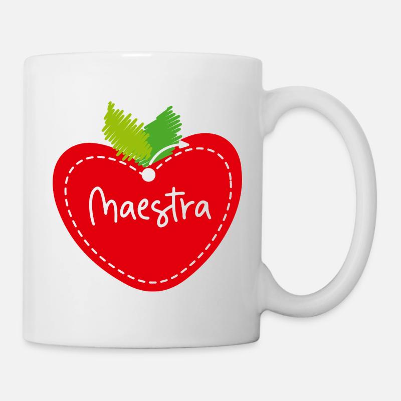 Teacher’s Heart, design pour les enseignants. - Mug blanc - blanc