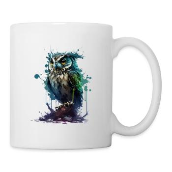 Tropfen Eule - Tasse - Weiß - Rechts