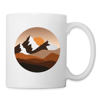 Nature walk and mountain landscape - Mug - white - Right