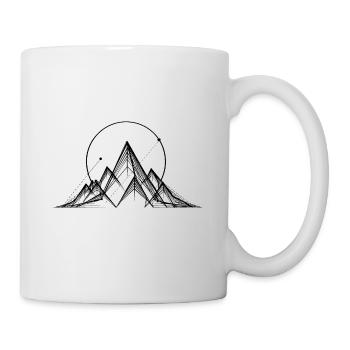 logo géométrique de montagne - Mug blanc - blanc - Droite