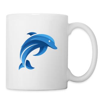 Minimalist Dolphin Illustration - Mug - white - Right