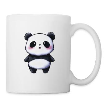 cute baby panda, chibi style - Mug - white - Right