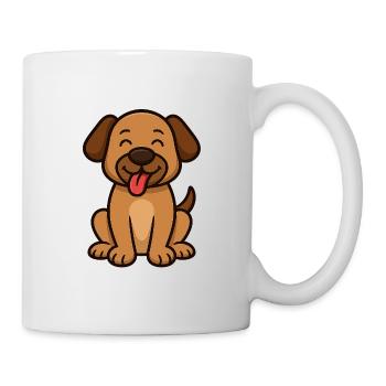 Cute Dog – Cartoon Style Design - Mug - white - Right