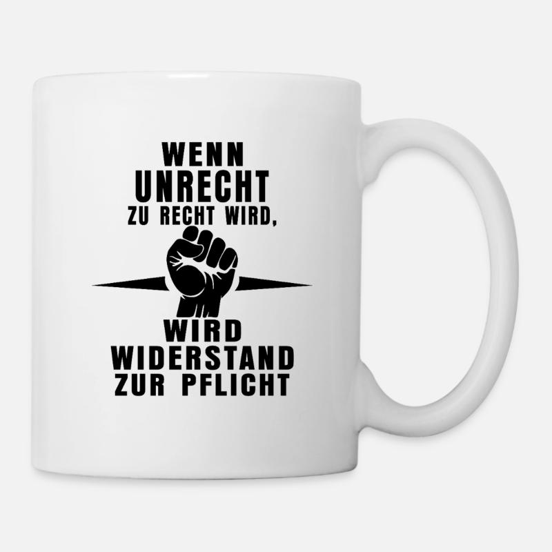 Reconnaître l’injustice – faire preuve de résistance - Mug blanc - blanc