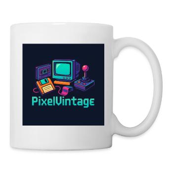 Retro Computer and Pixel Console - Mug - white - Right
