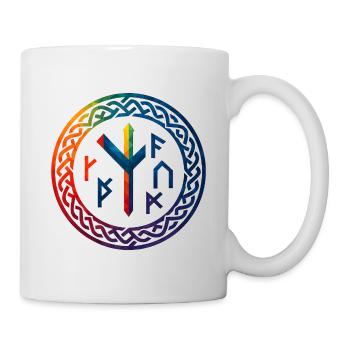 WPAP Polygon Style - Mythic Rune Ring - Mug - white - Right