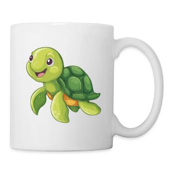 tortue marine mignonne - Mug blanc - blanc - Droite
