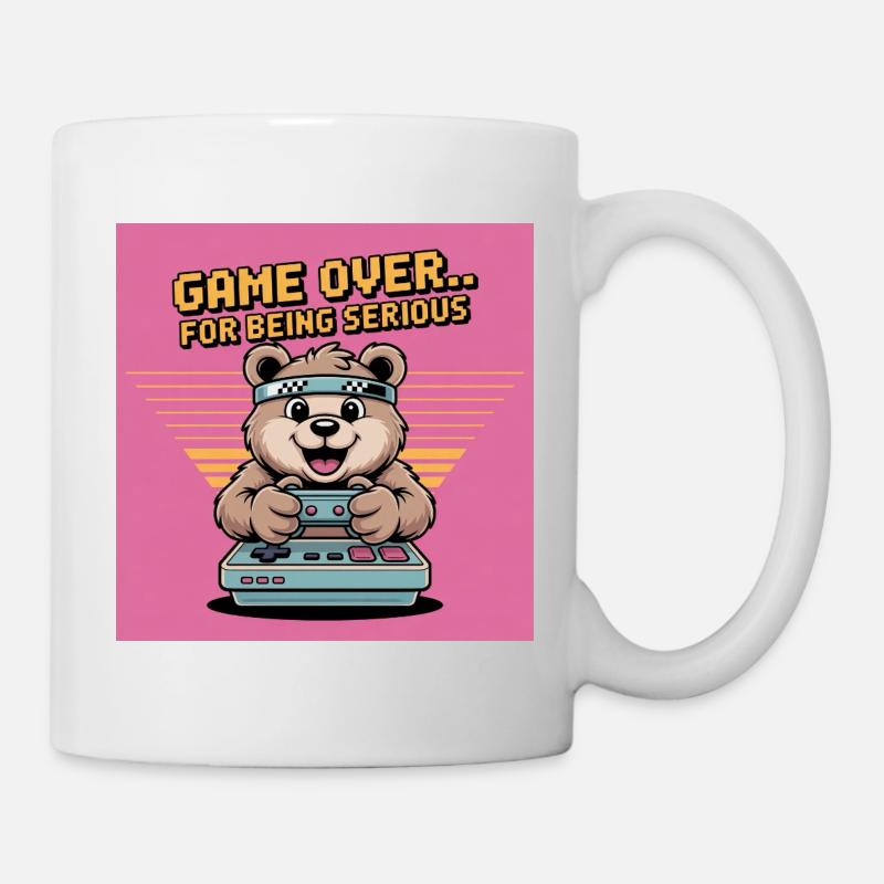 Teddy Bear Gierczak Funny Retro Theme - Mug - white