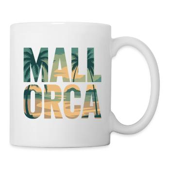 Mallorca holiday palm beach baller - Mug - white - Right