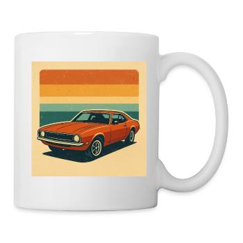 Vintage Muscle Car Retro Design - Tasse - Weiß - Rechts