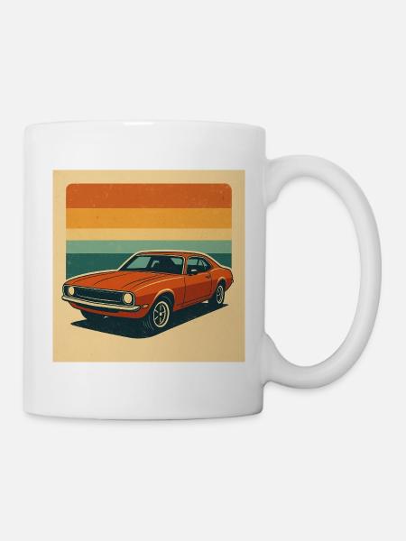 Vintage Muscle Car Retro Design - Mug - white