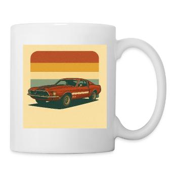 Retro Shelby with Vintage Flag - Mug - white - Right