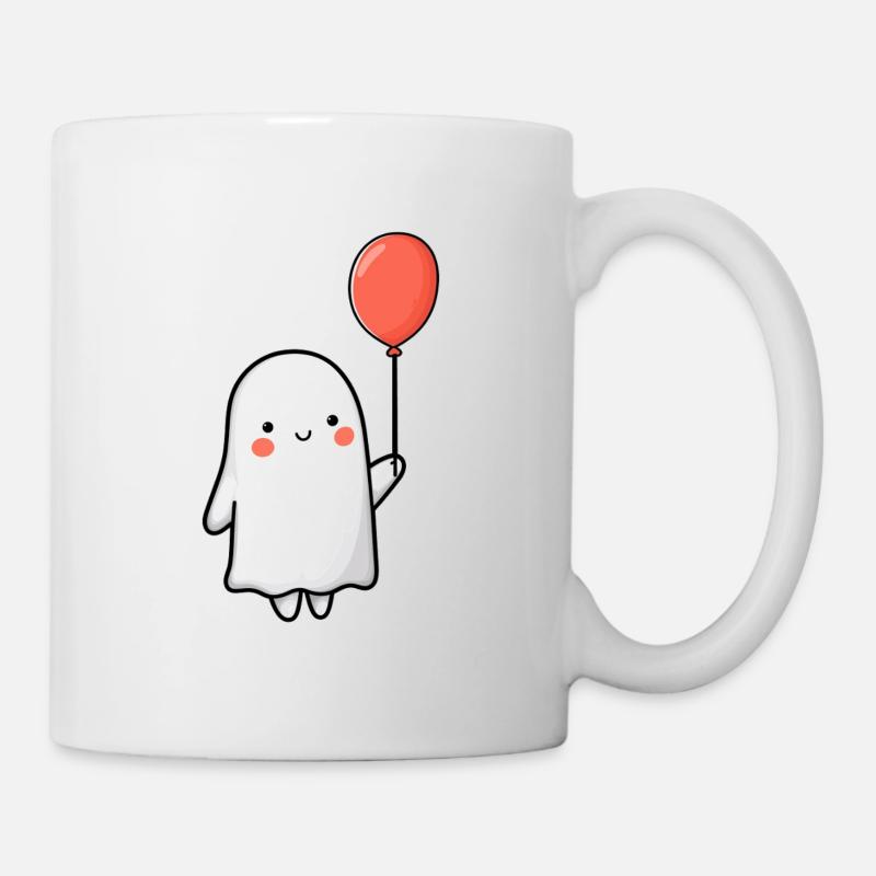 Geist und Ballon - Tasse - Weiß