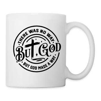Geometrisches abstraktes Strichzeichnungsdesign - Tasse - Weiß - Rechts