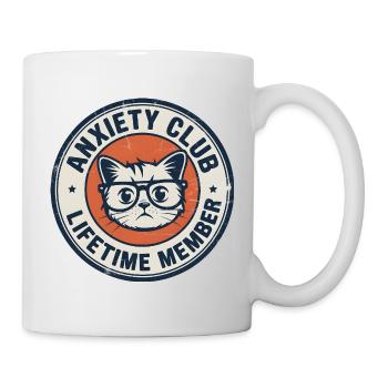 Cat Anxiety Club – Lebenslanges Mitglied - Tasse - Weiß - Rechts