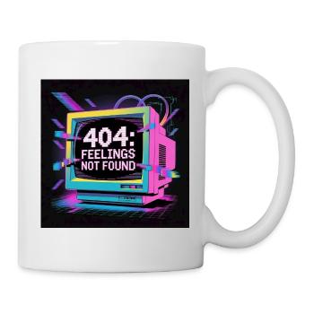 Neon 404: Lack of Feelings in the Digital World - Mug - white - Right