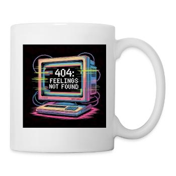Retro Computer 404 No Feeling - Mug - white - Right