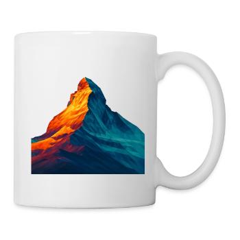 WPAP Stil - Matterhorn, Berg Schweiz - Tasse - Weiß - Rechts