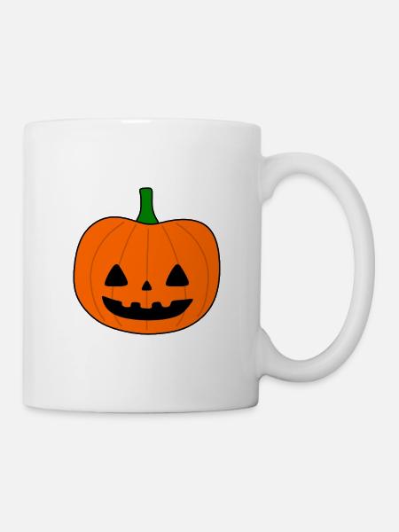 Halloween-Kürbis - Tasse - Weiß