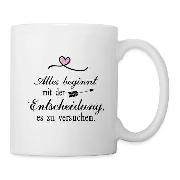 It all starts with the decision - Mug - white - Right