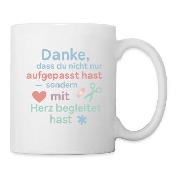 Merci avec le cœur - Idée cadeau pour éducateur - Mug blanc - blanc - Droite