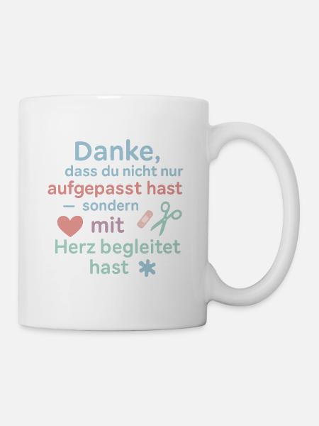 Thank You with Heart - Educator Gift Idea - Mug - white