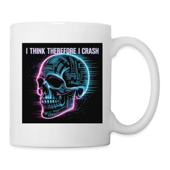 Cyberpunk Neon Totenschädel - Tasse - Weiß - Rechts