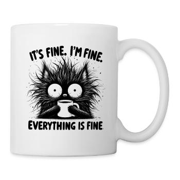 It´s Fine - Kater Kaffee Design - Tasse - Weiß - Rechts
