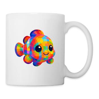 WPAP Polygon Style Animals Kawaii Baby Clownfish - Mug - white - Right